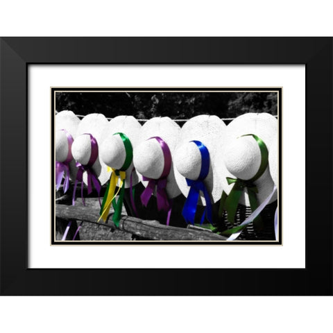 Fancy Hats I Black Modern Wood Framed Art Print with Double Matting by Hausenflock, Alan