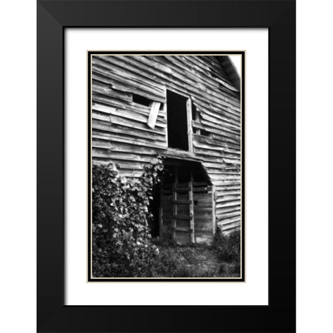 Falling Down Black Modern Wood Framed Art Print with Double Matting by Hausenflock, Alan