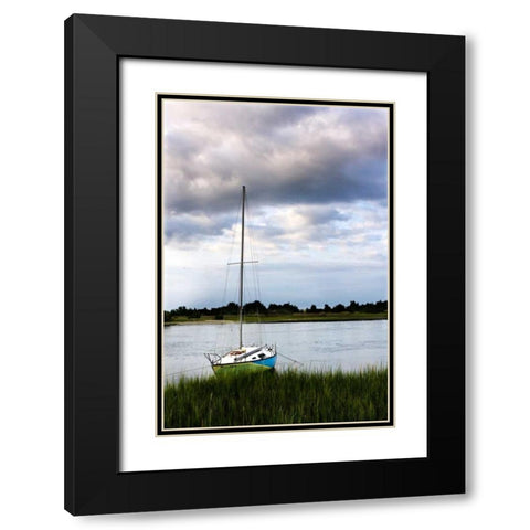 Stormy Sunrise on Taylors Creek I Black Modern Wood Framed Art Print with Double Matting by Hausenflock, Alan