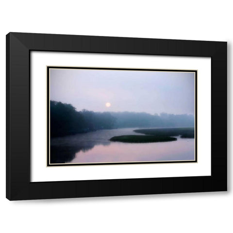 Fog on the Mattaponi I Black Modern Wood Framed Art Print with Double Matting by Hausenflock, Alan