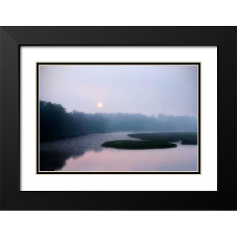 Fog on the Mattaponi I Black Modern Wood Framed Art Print with Double Matting by Hausenflock, Alan