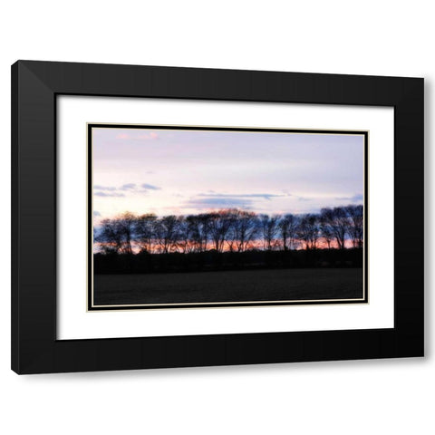 Winter Sunset II Black Modern Wood Framed Art Print with Double Matting by Hausenflock, Alan