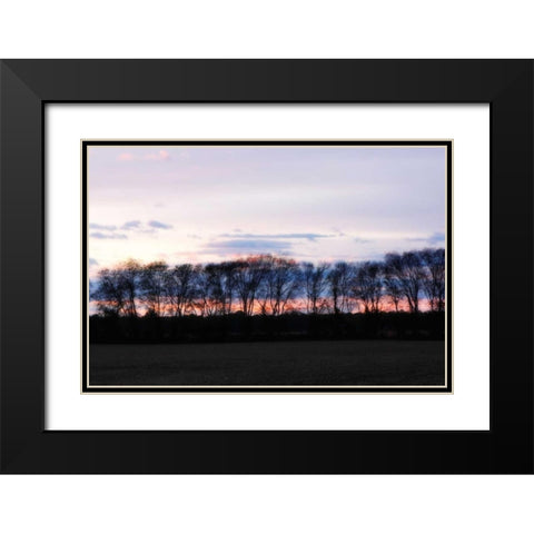 Winter Sunset II Black Modern Wood Framed Art Print with Double Matting by Hausenflock, Alan