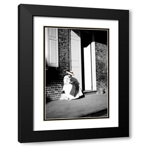 The Seamstress Black Modern Wood Framed Art Print with Double Matting by Hausenflock, Alan