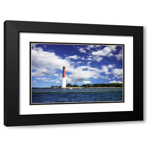 Barnegat Bay Light I Black Modern Wood Framed Art Print with Double Matting by Hausenflock, Alan