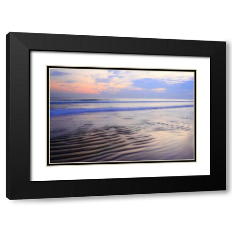 Soft Shore II Black Modern Wood Framed Art Print with Double Matting by Hausenflock, Alan