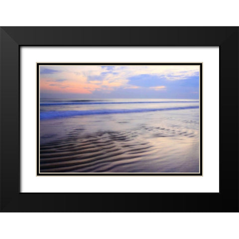 Soft Shore II Black Modern Wood Framed Art Print with Double Matting by Hausenflock, Alan