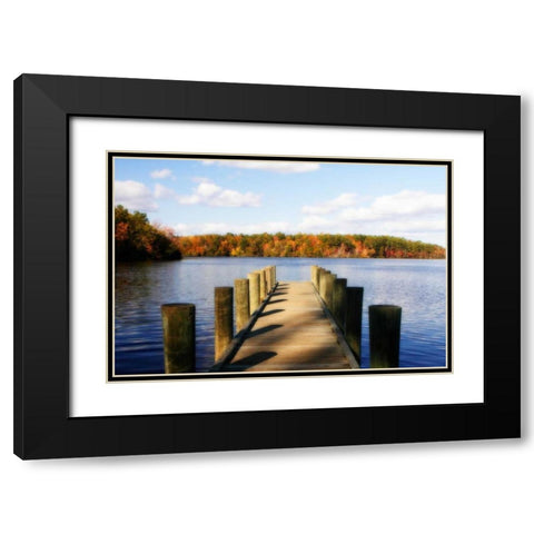 Greenwood Lake II Black Modern Wood Framed Art Print with Double Matting by Hausenflock, Alan