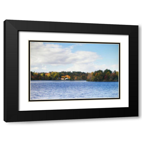 Greenwood Lake III Black Modern Wood Framed Art Print with Double Matting by Hausenflock, Alan