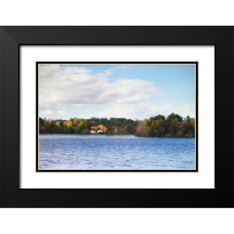 Greenwood Lake III Black Modern Wood Framed Art Print with Double Matting by Hausenflock, Alan