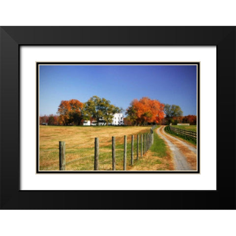 Family Farm II Black Modern Wood Framed Art Print with Double Matting by Hausenflock, Alan