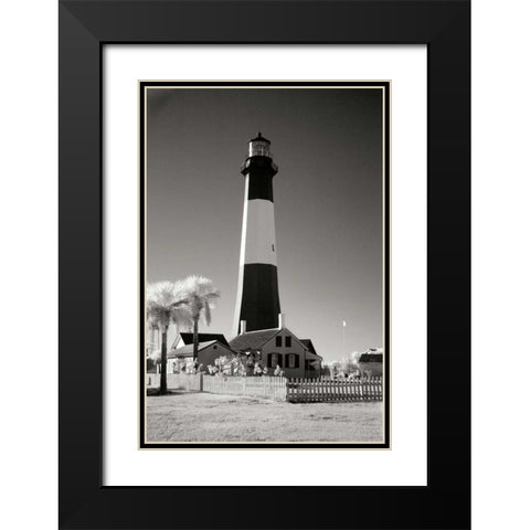 Tybee Island Lighthouse Black Modern Wood Framed Art Print with Double Matting by Johnson, George