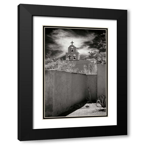 Mission San Xavier I Black Modern Wood Framed Art Print with Double Matting by Johnson, George