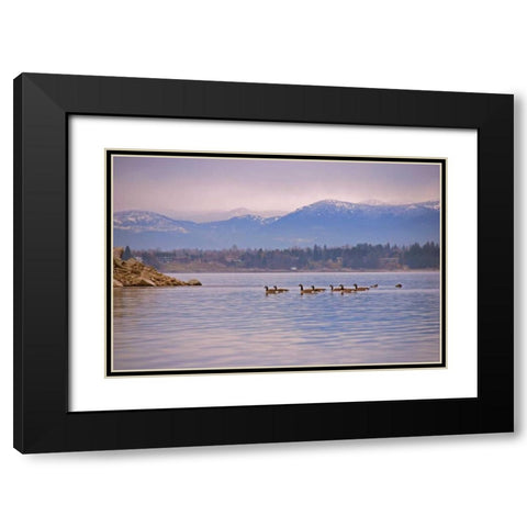 Sandpoint I Black Modern Wood Framed Art Print with Double Matting by Kidd, Brian