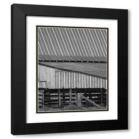 Big Barn II Black Modern Wood Framed Art Print with Double Matting by Larson, Scott
