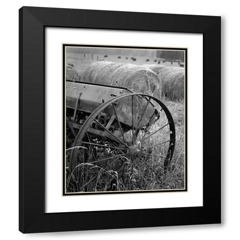 Sewing Seeds II Black Modern Wood Framed Art Print with Double Matting by Larson, Scott