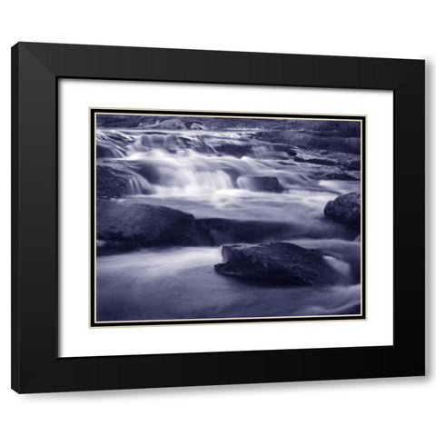 Moving Water II Black Modern Wood Framed Art Print with Double Matting by Larson, Scott