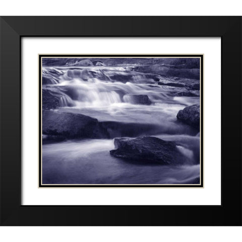 Moving Water II Black Modern Wood Framed Art Print with Double Matting by Larson, Scott