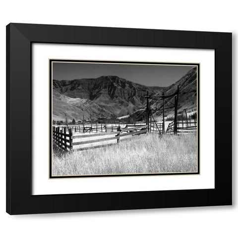 Summer Corral I Black Modern Wood Framed Art Print with Double Matting by Larson, Scott