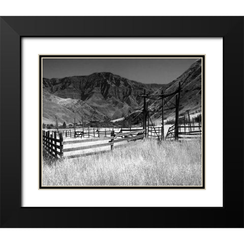 Summer Corral I Black Modern Wood Framed Art Print with Double Matting by Larson, Scott