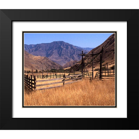Summer Corral II Black Modern Wood Framed Art Print with Double Matting by Larson, Scott