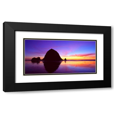 Cannon Beach I Black Modern Wood Framed Art Print with Double Matting by Leahy, Ike