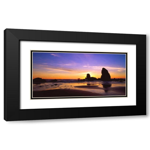 Cannon Beach IV Black Modern Wood Framed Art Print with Double Matting by Leahy, Ike