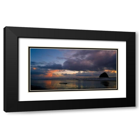 Pacific City IV Black Modern Wood Framed Art Print with Double Matting by Leahy, Ike