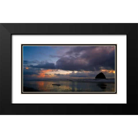 Pacific City IV Black Modern Wood Framed Art Print with Double Matting by Leahy, Ike