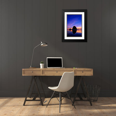 Cannon Beach VII Black Modern Wood Framed Art Print with Double Matting by Leahy, Ike