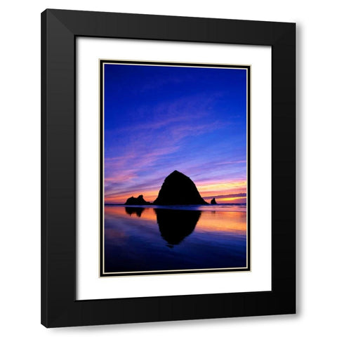 Cannon Beach VII Black Modern Wood Framed Art Print with Double Matting by Leahy, Ike