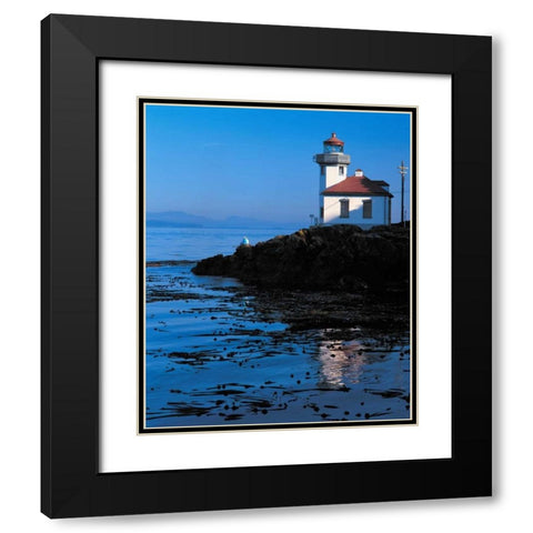 Limekiln Lighthouse Black Modern Wood Framed Art Print with Double Matting by Leahy, Ike