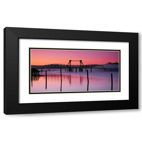 Bandon II Black Modern Wood Framed Art Print with Double Matting by Leahy, Ike