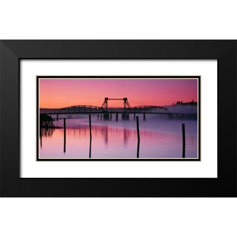 Bandon II Black Modern Wood Framed Art Print with Double Matting by Leahy, Ike