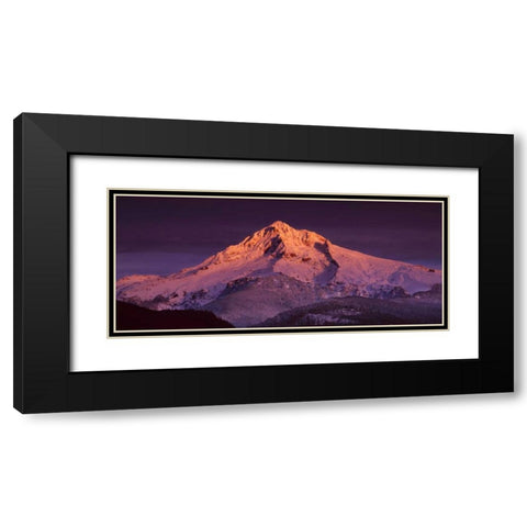 Mt. Hood XV Black Modern Wood Framed Art Print with Double Matting by Leahy, Ike