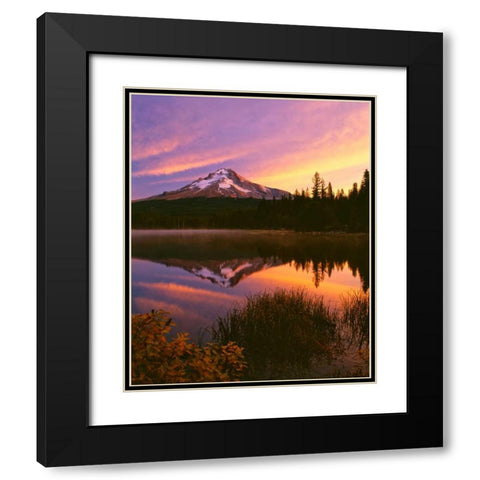 Mt. Hood XVI Black Modern Wood Framed Art Print with Double Matting by Leahy, Ike