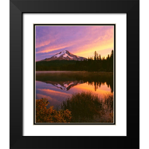 Mt. Hood XVI Black Modern Wood Framed Art Print with Double Matting by Leahy, Ike