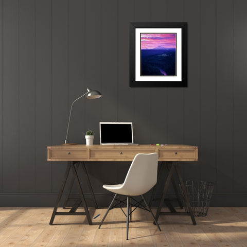 Mt. Hood XVII Black Modern Wood Framed Art Print with Double Matting by Leahy, Ike