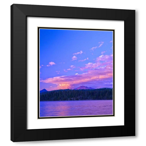 Broken Top V Black Modern Wood Framed Art Print with Double Matting by Leahy, Ike