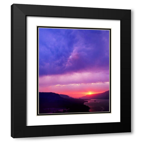 Columbia River Gorge II Black Modern Wood Framed Art Print with Double Matting by Leahy, Ike