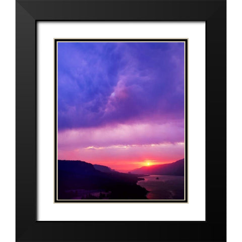 Columbia River Gorge II Black Modern Wood Framed Art Print with Double Matting by Leahy, Ike