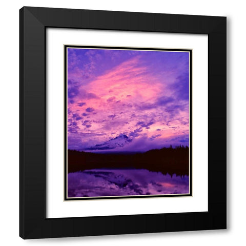 Mt. Hood XXI Black Modern Wood Framed Art Print with Double Matting by Leahy, Ike