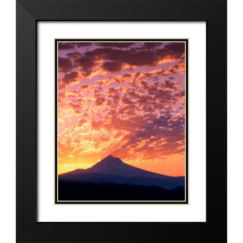 Mt. Hood XXII Black Modern Wood Framed Art Print with Double Matting by Leahy, Ike