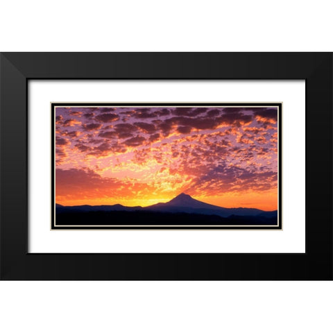 Mt. Hood XXIII Black Modern Wood Framed Art Print with Double Matting by Leahy, Ike