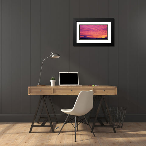 Mt. Hood XXV Black Modern Wood Framed Art Print with Double Matting by Leahy, Ike