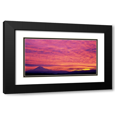 Mt. Hood XXV Black Modern Wood Framed Art Print with Double Matting by Leahy, Ike