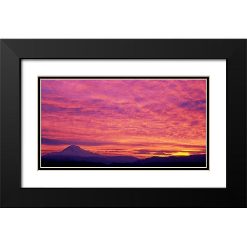 Mt. Hood XXV Black Modern Wood Framed Art Print with Double Matting by Leahy, Ike