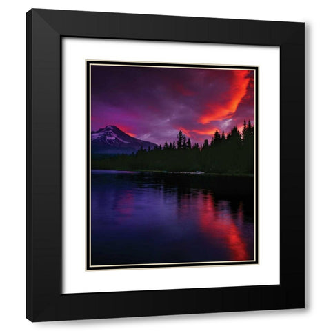 Mt. Hood XXVII Black Modern Wood Framed Art Print with Double Matting by Leahy, Ike