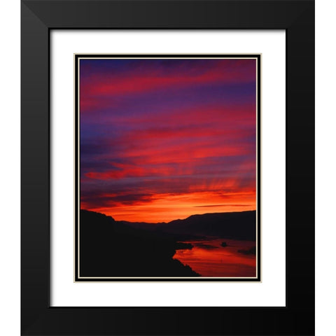 Columbia River Gorge IV Black Modern Wood Framed Art Print with Double Matting by Leahy, Ike