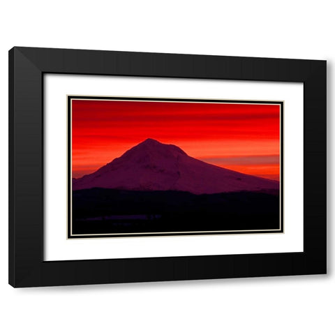 Mt. Hood XXVIII Black Modern Wood Framed Art Print with Double Matting by Leahy, Ike